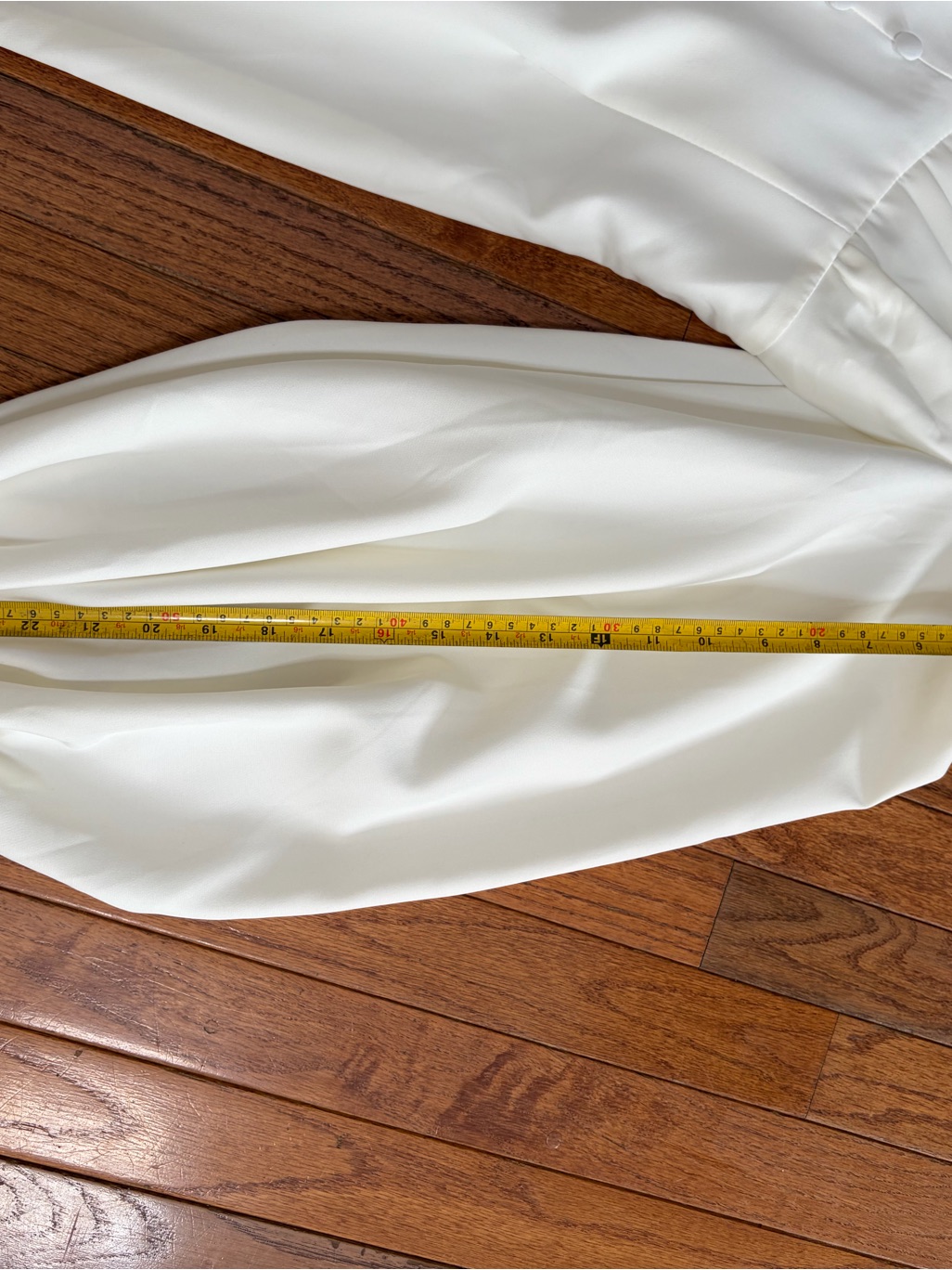 Nwt Elagia White Puff Sleeve Button Front Mini Dress L *Flaw Read* — image 6 of 7